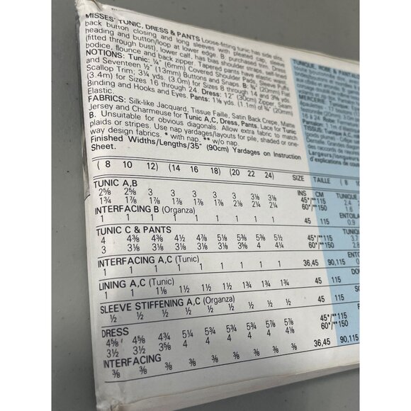 Butterick 5840 Richard Warren Sewing Pattern 20-22-24 Tunic Dress Downton UNCUT - Picture 4 of 6